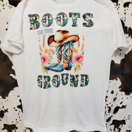 Boots On The Ground Western Graphic T-Shirt