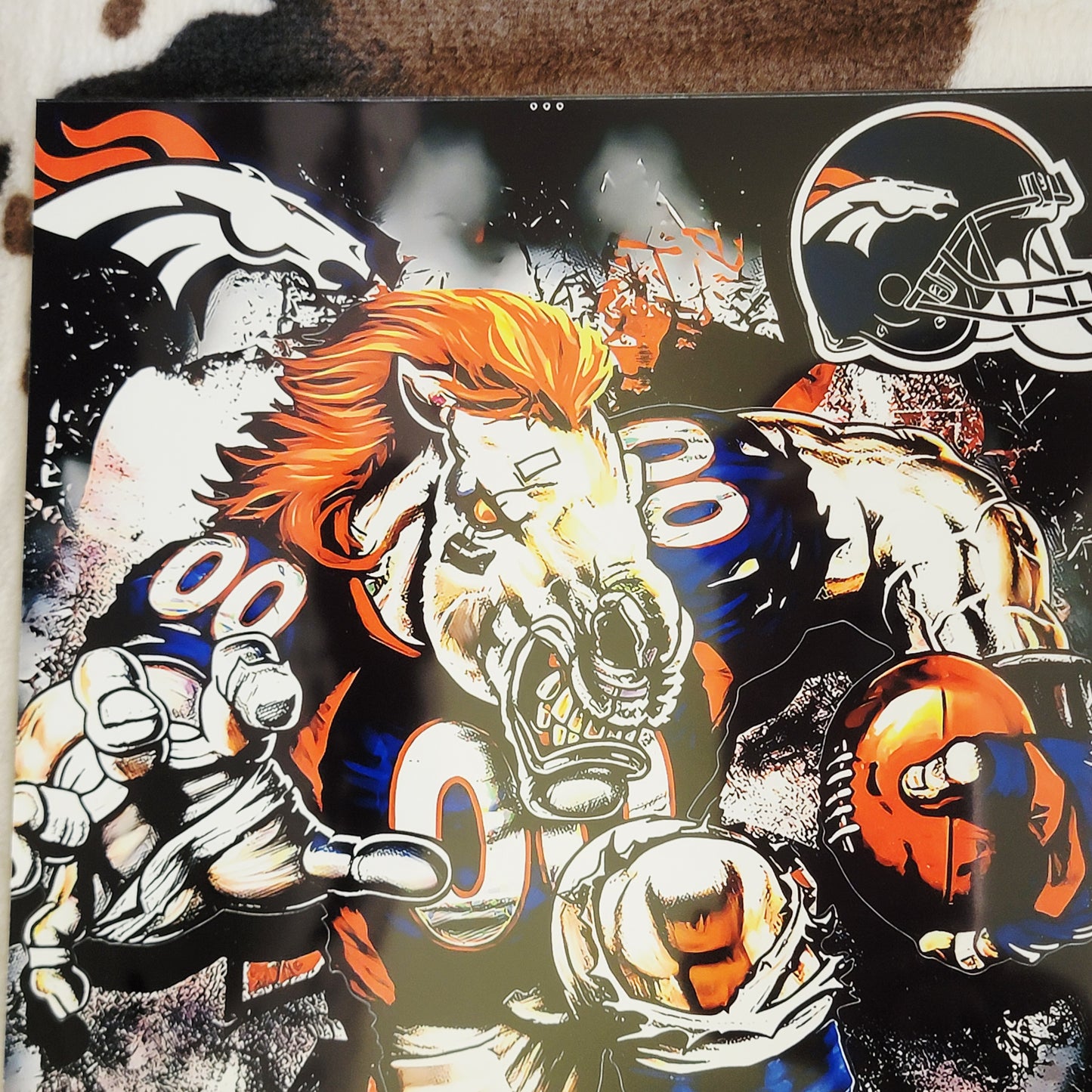 Denver Broncos Football Metal Sign