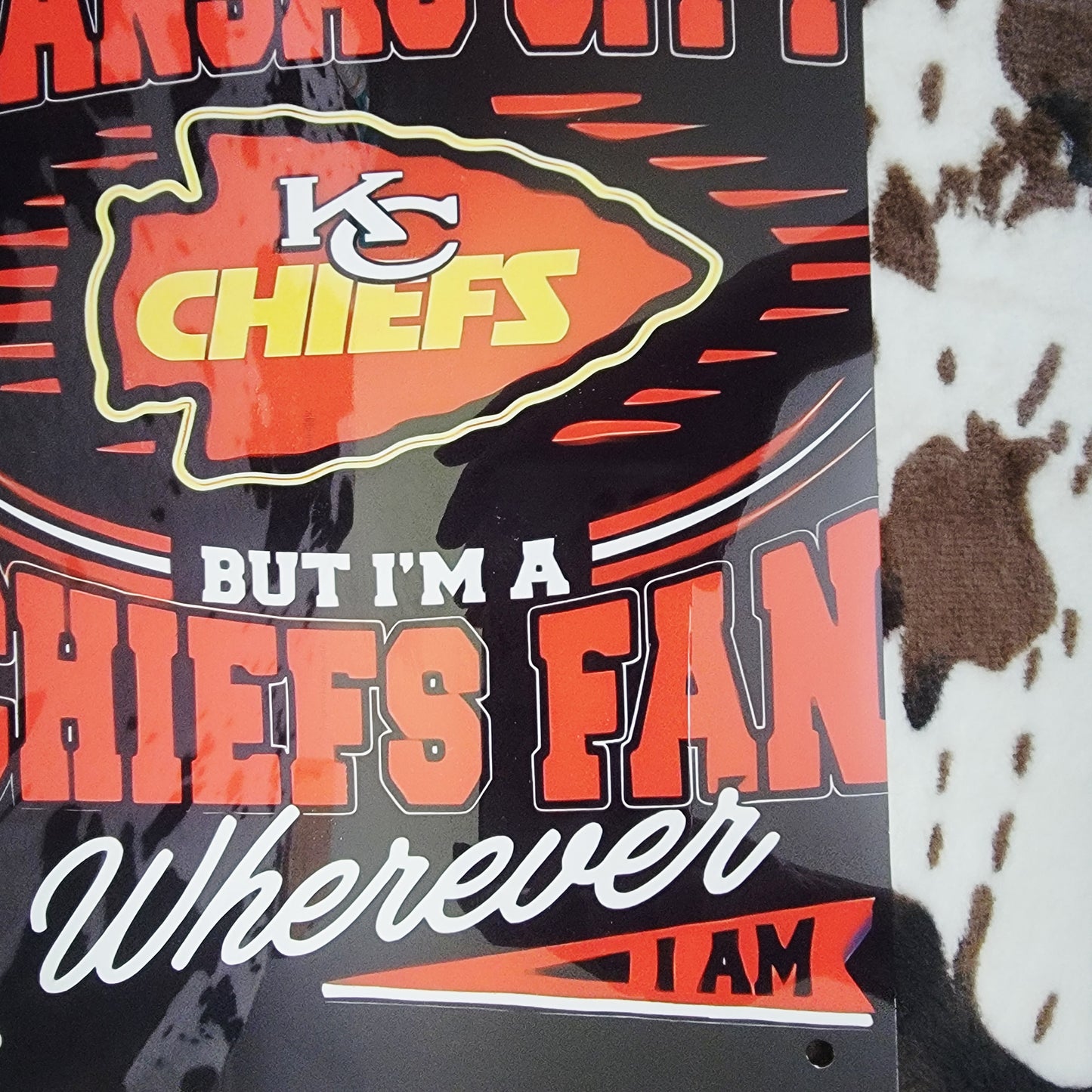 Kansas City Chiefs Football Metal Sign