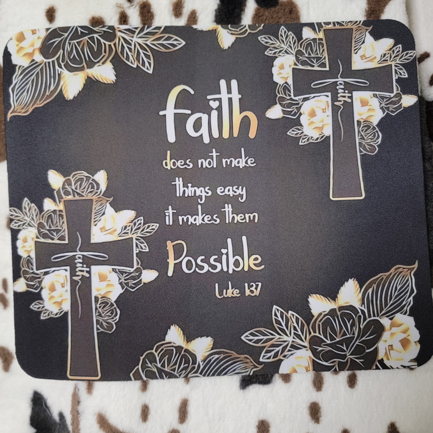 Faith Does Not Make Things Easy Cross Mouse Pad
