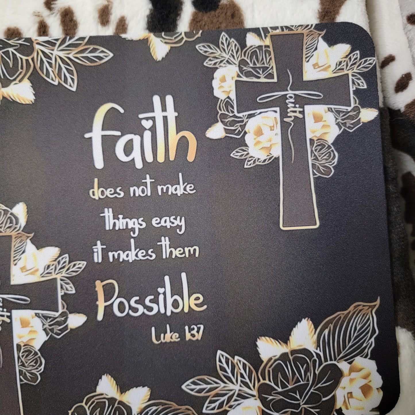 Faith Does Not Make Things Easy Cross Mouse Pad