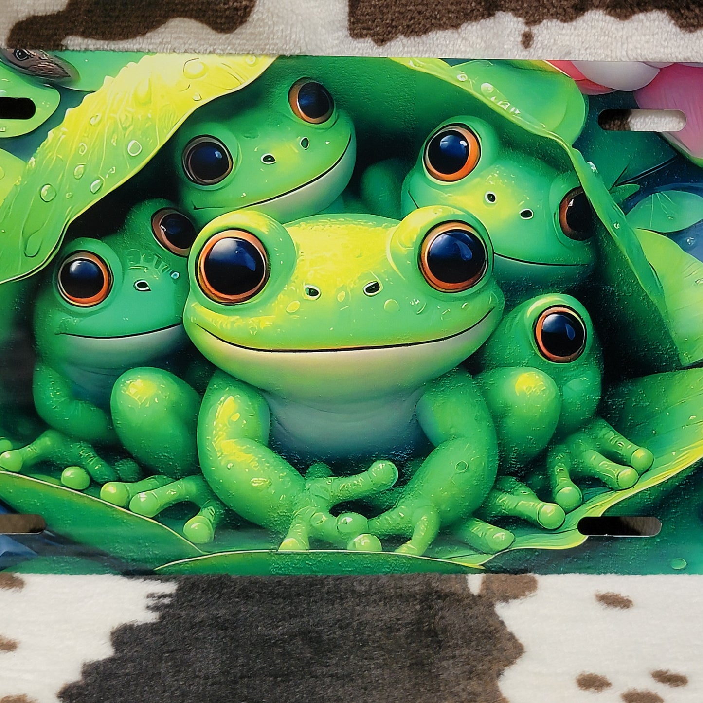 Frogs Lily Pad Car Tag License Plate