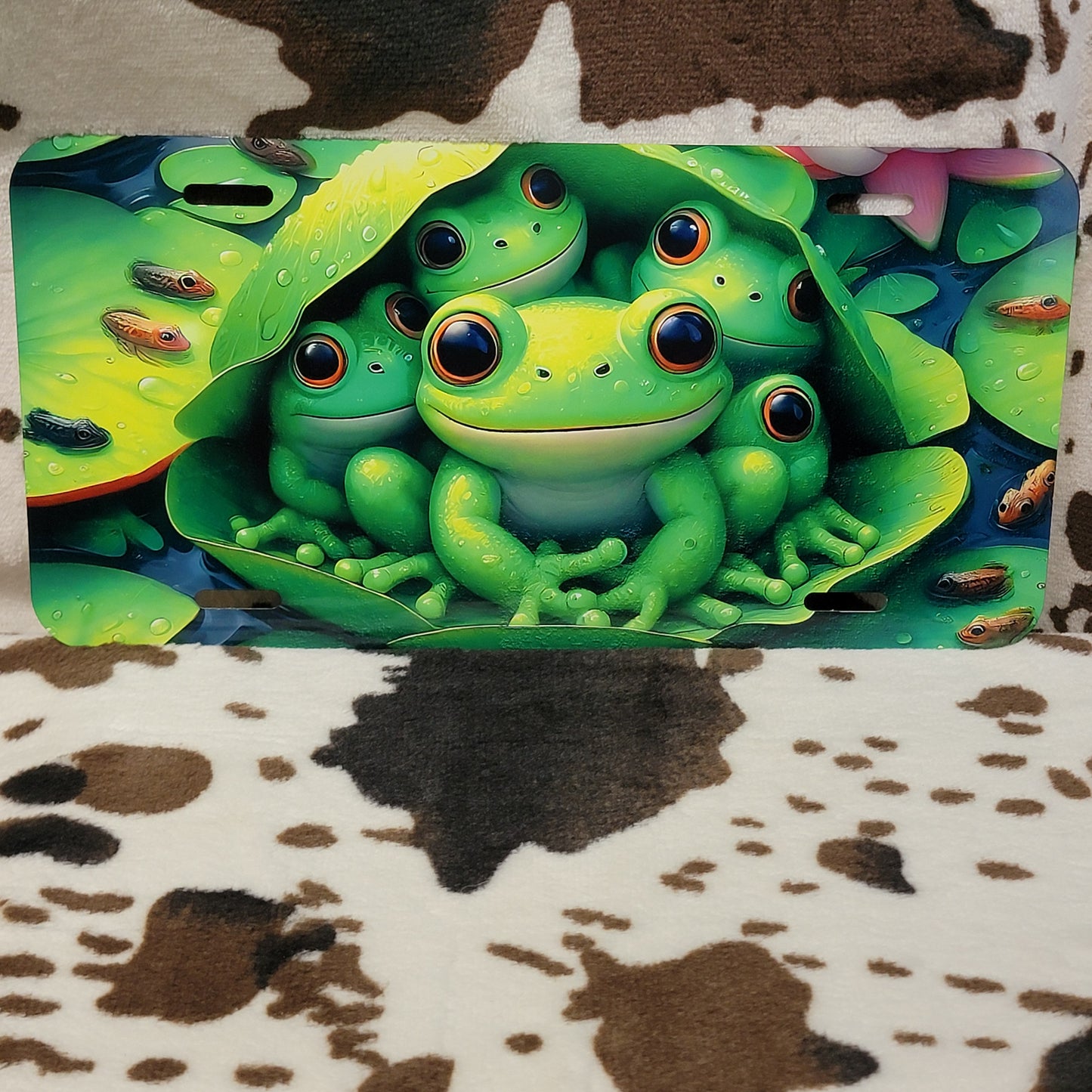 Frogs Lily Pad Car Tag License Plate