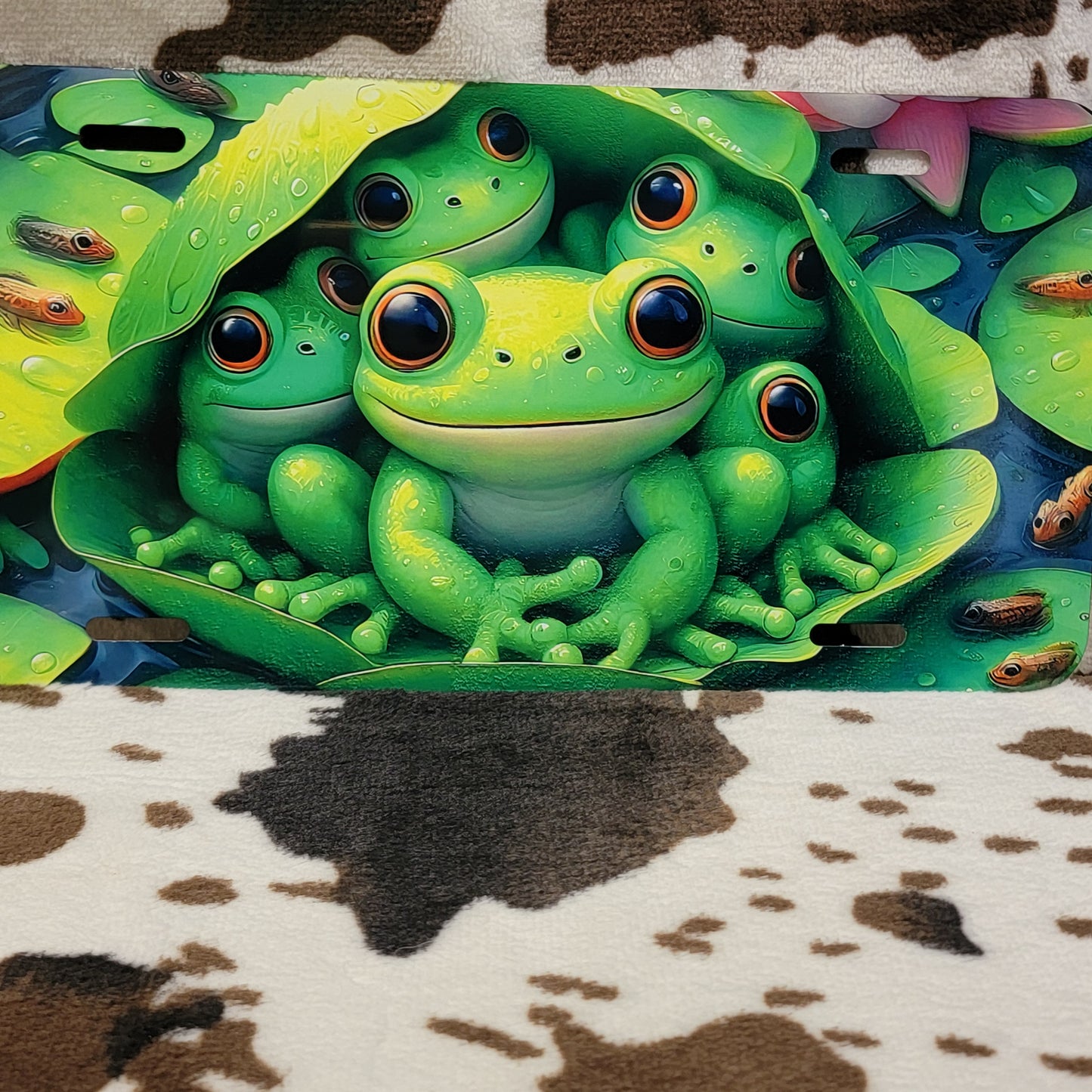 Frogs Lily Pad Car Tag License Plate