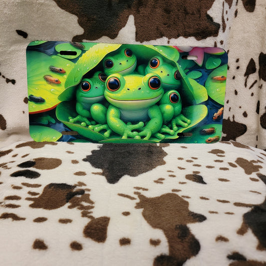 Frogs Lily Pad Car Tag License Plate