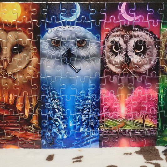 Owl Moon 120 Piece Handmade Jigsaw Puzzle