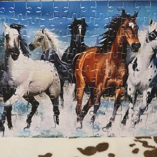 Running Horses Beach 120 PC Handmade Jigsaw Puzzle