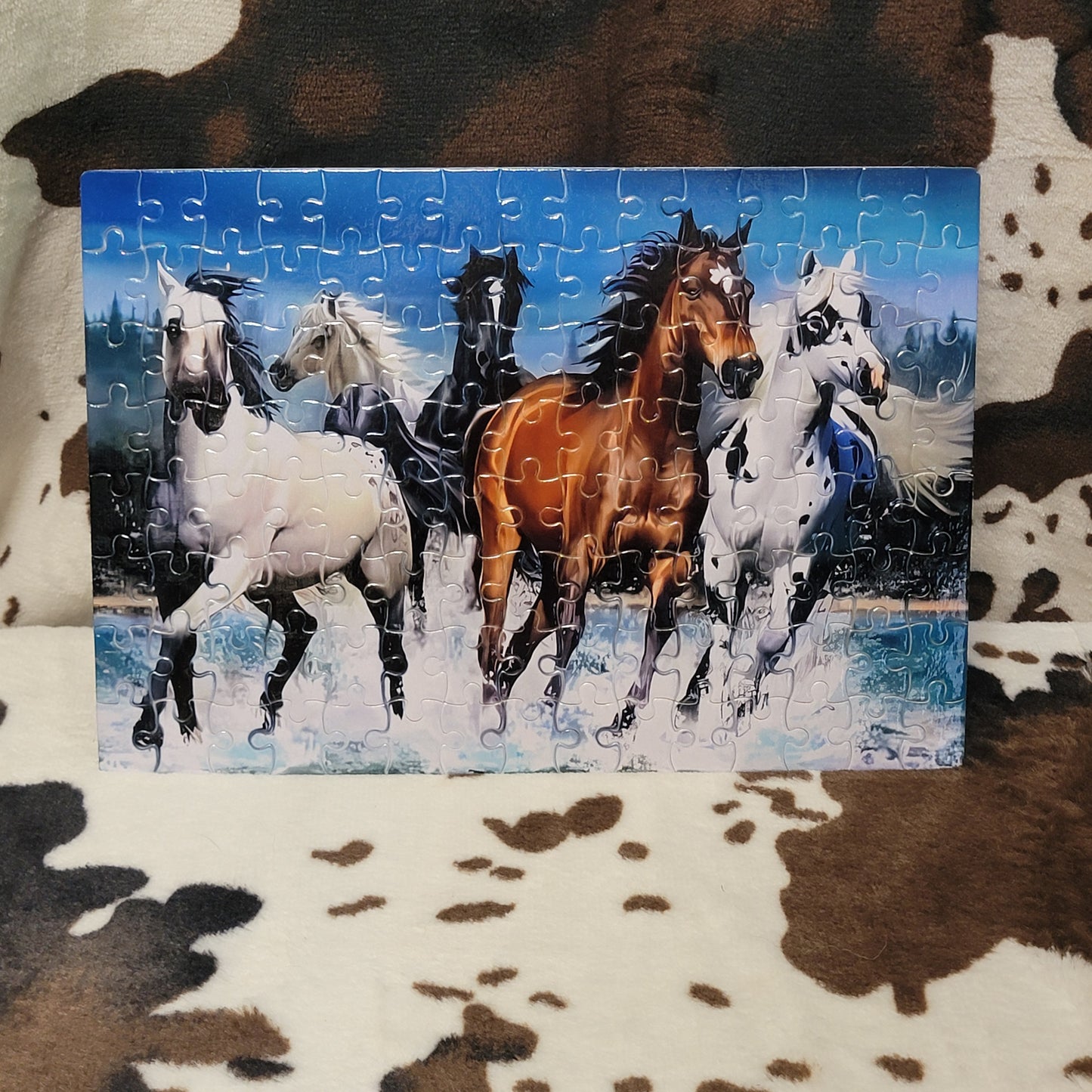 Running Horses Beach 120 PC Handmade Jigsaw Puzzle