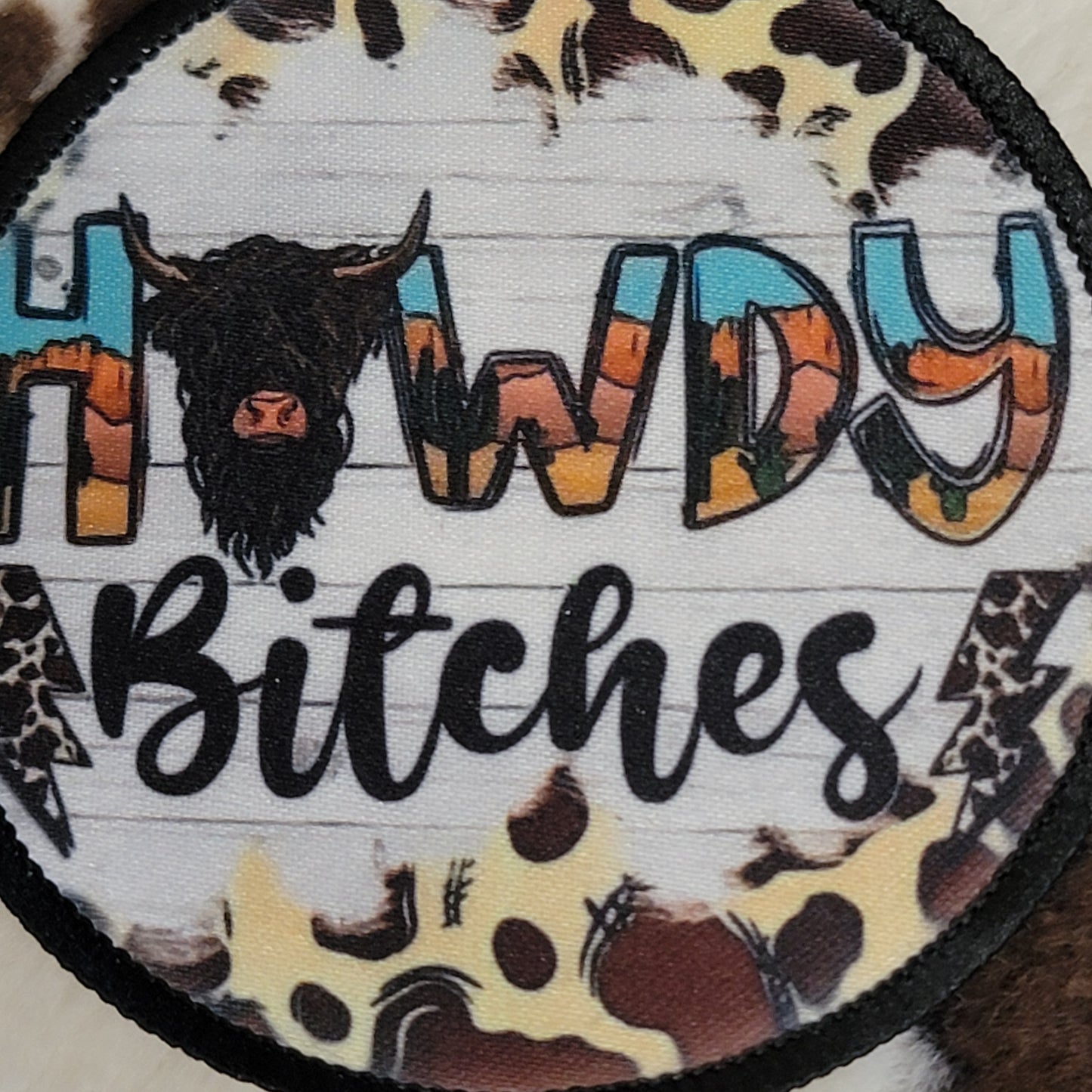 Highland Cow Western Hat Patch