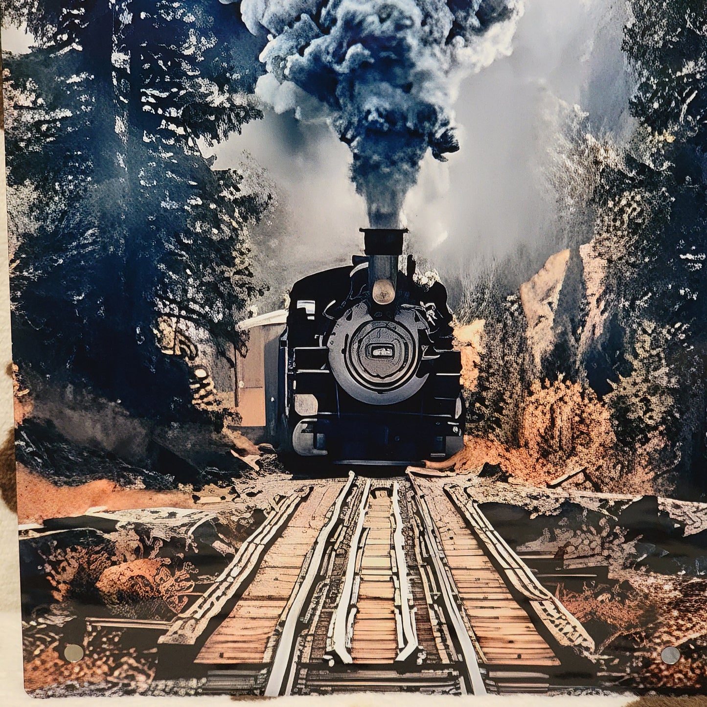 Wilderness Train Metal Sign