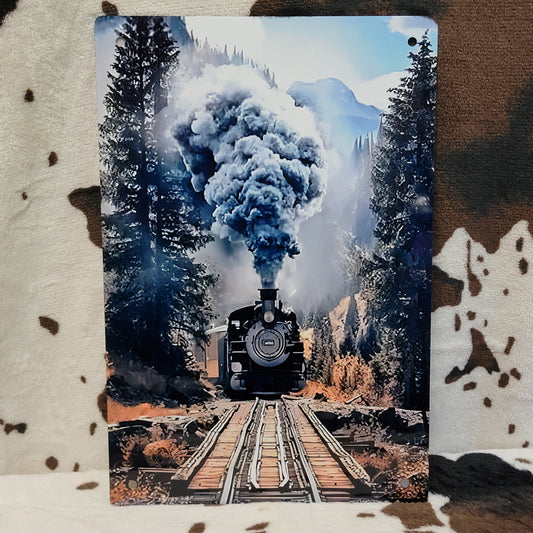 Wilderness Train Metal Sign