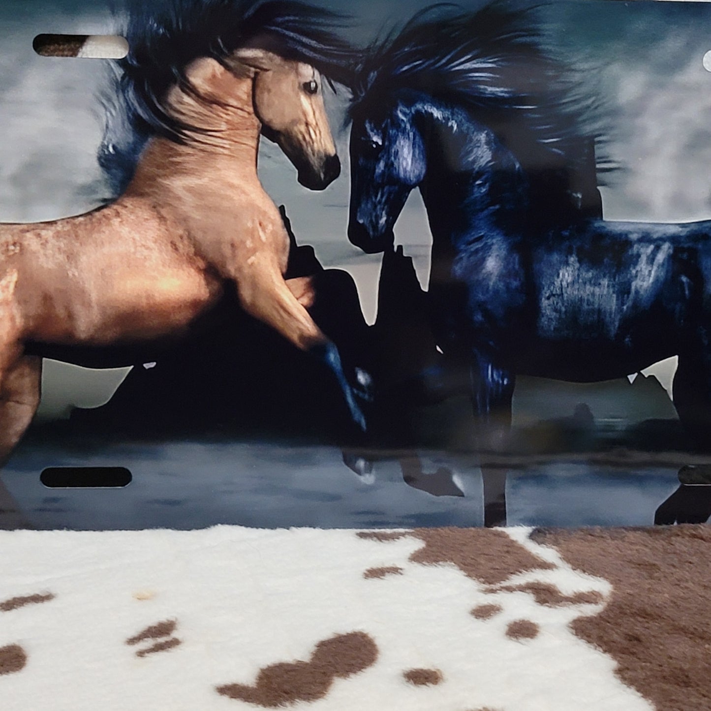 Black Stallion Horse Custom Car Tag License Plate