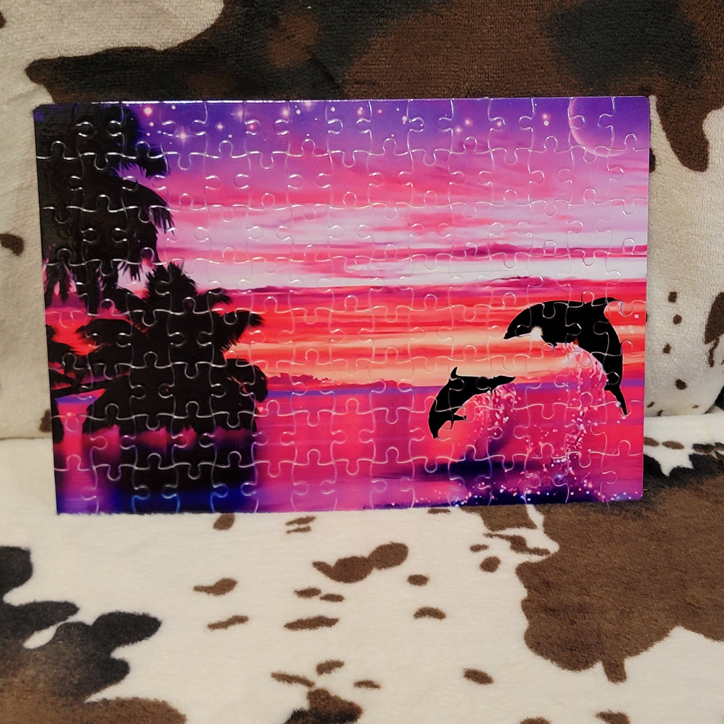 Jumping Dolphins 120 Piece Handmade Jigsaw Puzzle