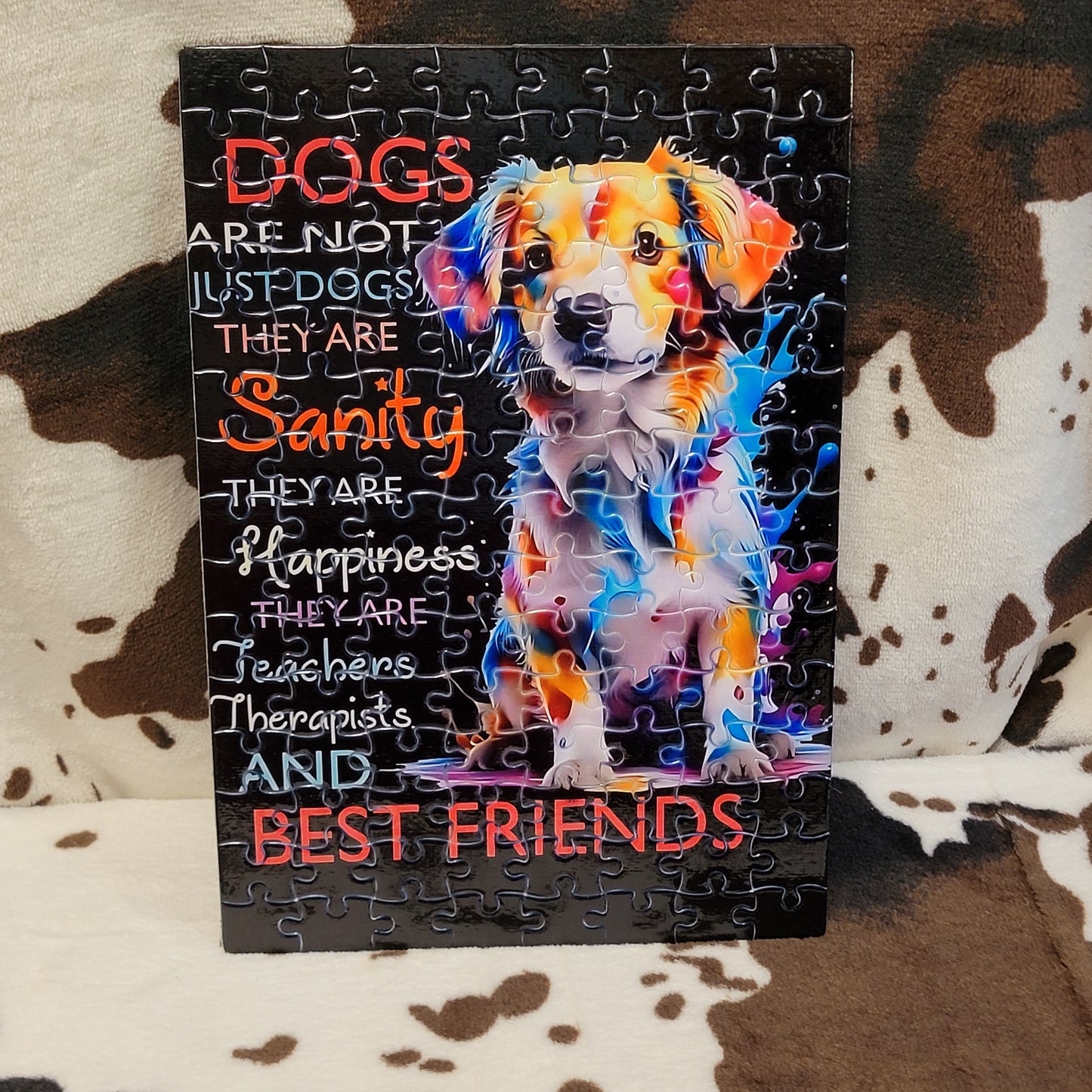 Dog Best Friend Quote 120 Piece Handmade Jigsaw Puzzle