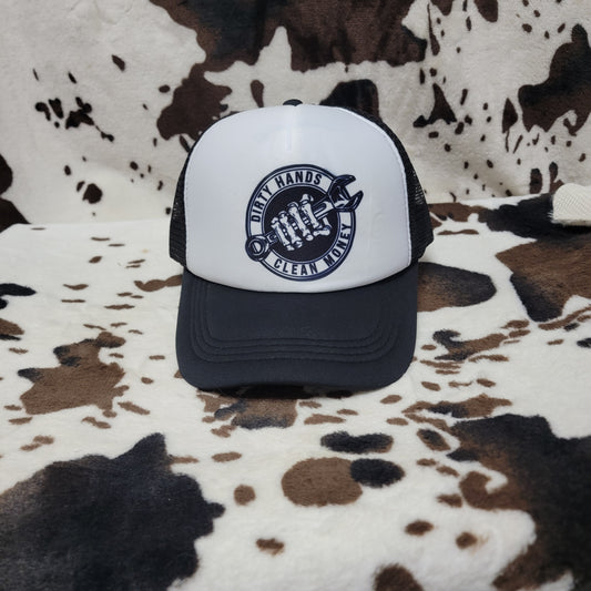 Dirty Hands Trucker Hat Snapback Foam Cap