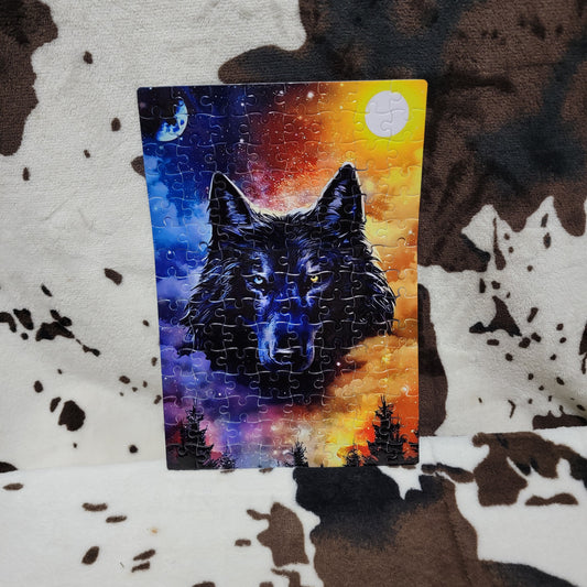 Wolf Day and Night 120 Piece Handmade Jigsaw Puzzle