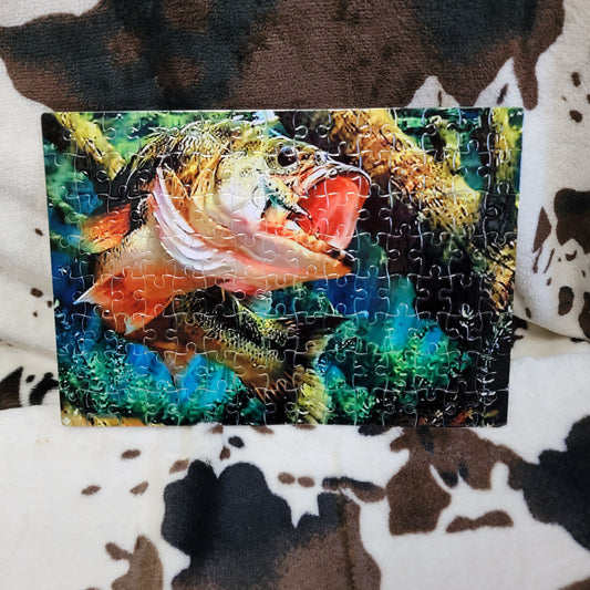 Bass Fish 120 PC Handmade Jigsaw Puzzle