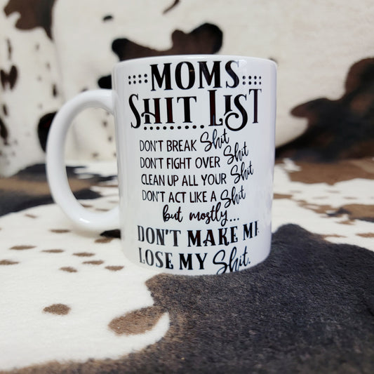 Moms List 11oz Ceramic Coffee Mug