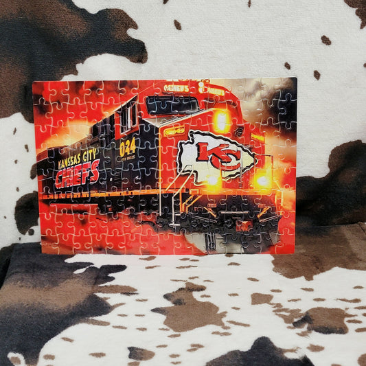 Chiefs Football Train 120 PC Handmade Jigsaw Puzzle