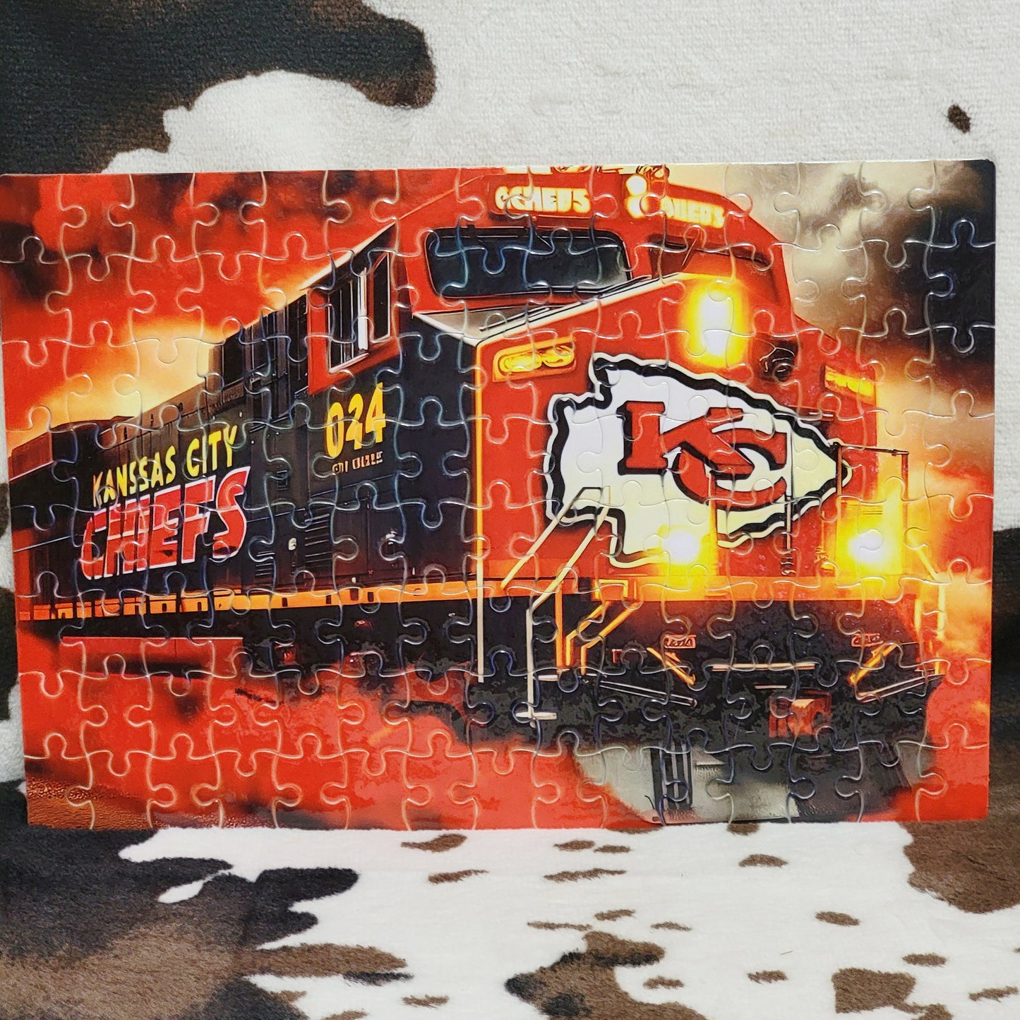 Chiefs Football Train 120 PC Handmade Jigsaw Puzzle