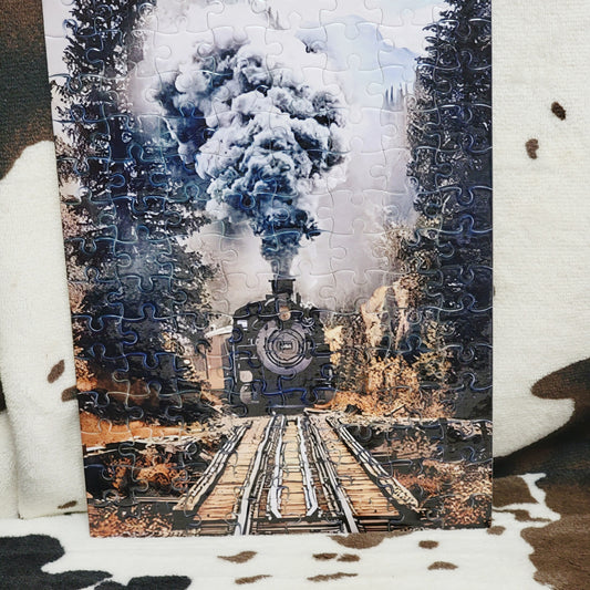 Woodland Train 120 PC Handmade Jigsaw Puzzle