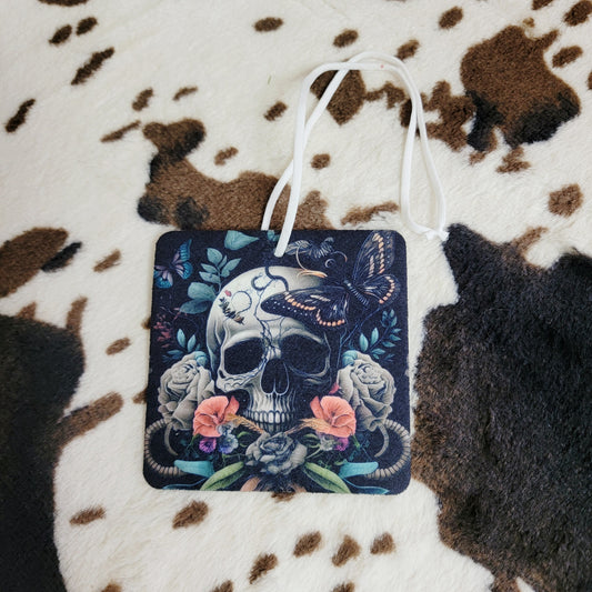 Skull Butterfly Unscented Car Air Freshener