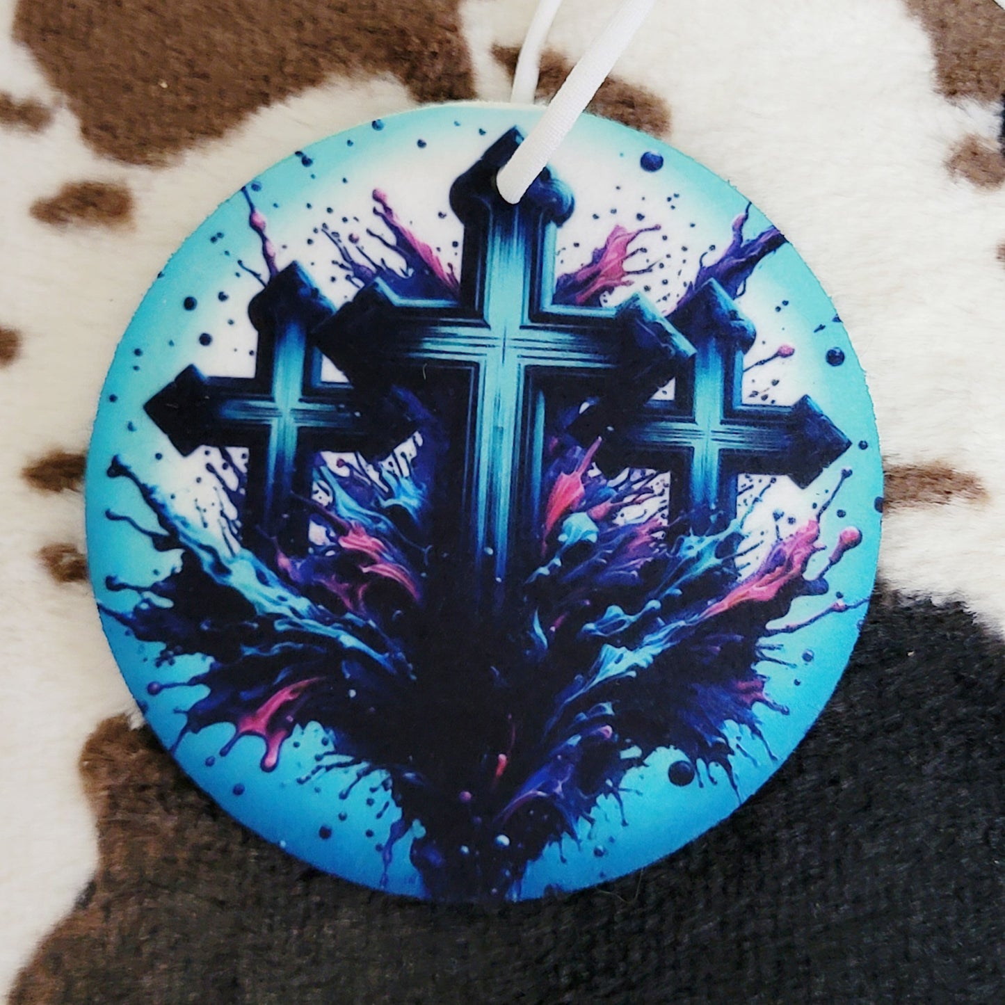 Three Crosses Cross Unscented Car Air Freshener