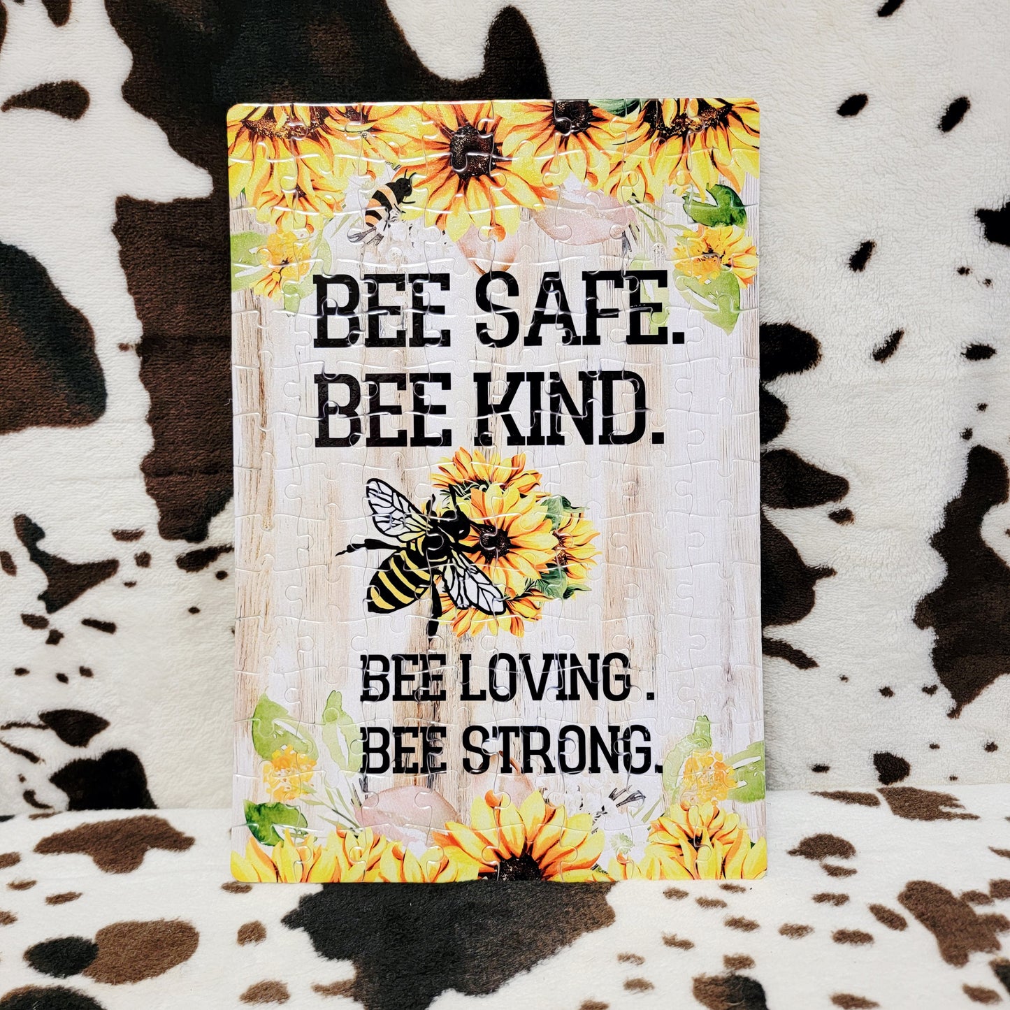 Bee Kind 120-Piece Jigsaw Puzzle Handmade Custom One-of-a-Kind