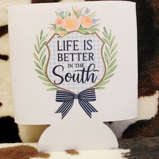 Better In The South Custom Can Cooler Koozie Insulated Drink Sleeve Drink Holder