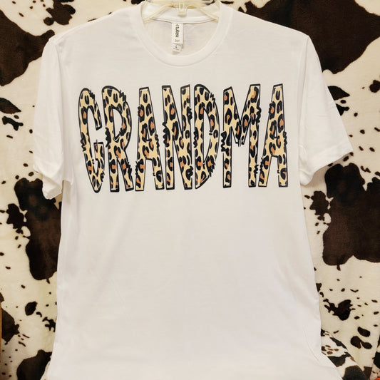 Grandma Animal Print Western Graphic T-Shirt