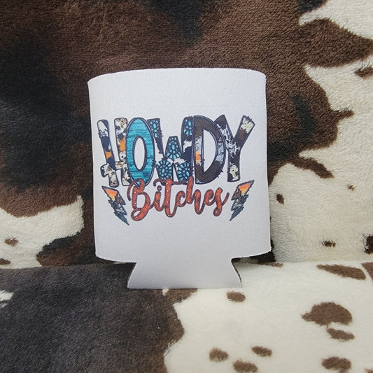 Howdy Western Can Cooler Drink Koozie