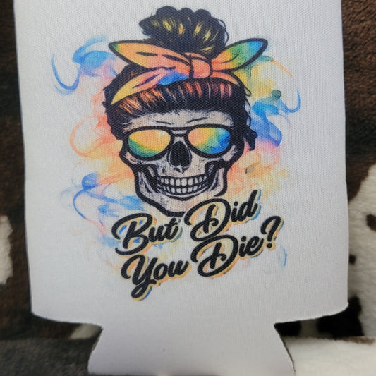 Skull Custom Can Cooler Koozie Insulated Drink Sleeve Drink Holder