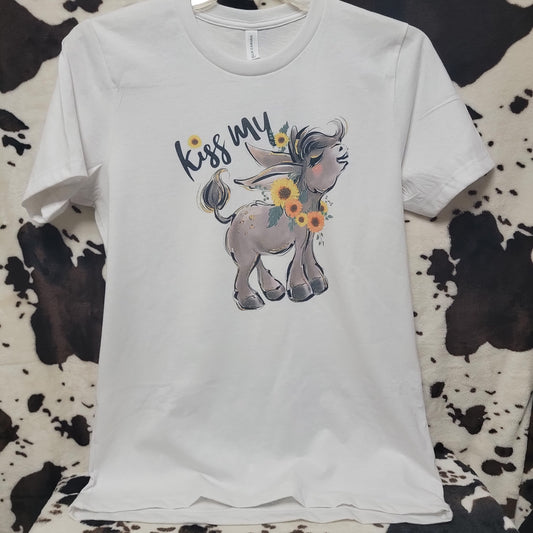 Kiss My Donkey Funny Graphic T-Shirt