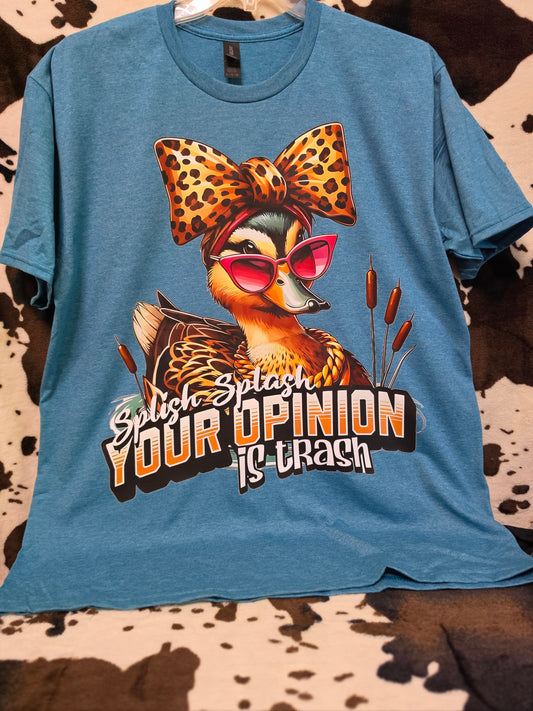 Splish Splash Duck Funny Western Custom Graphic Tee Shirt