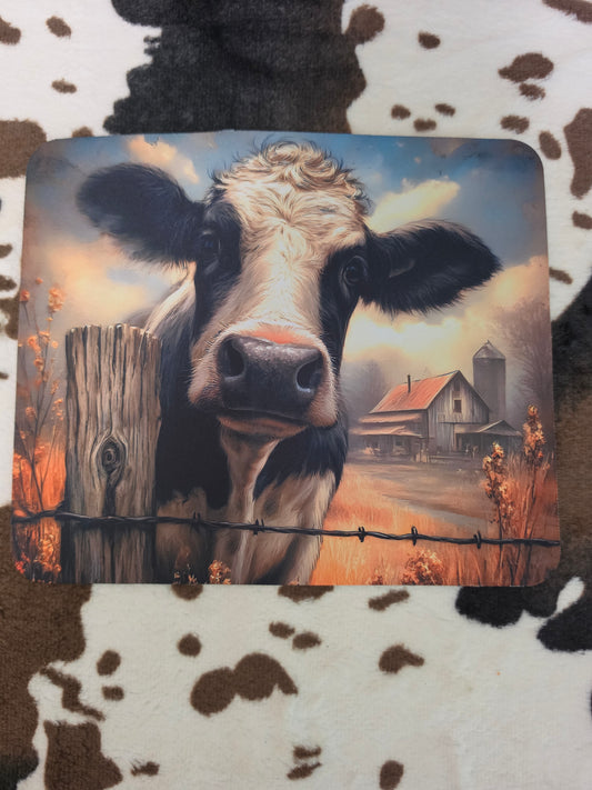Cow Farm Western Mouse Pad