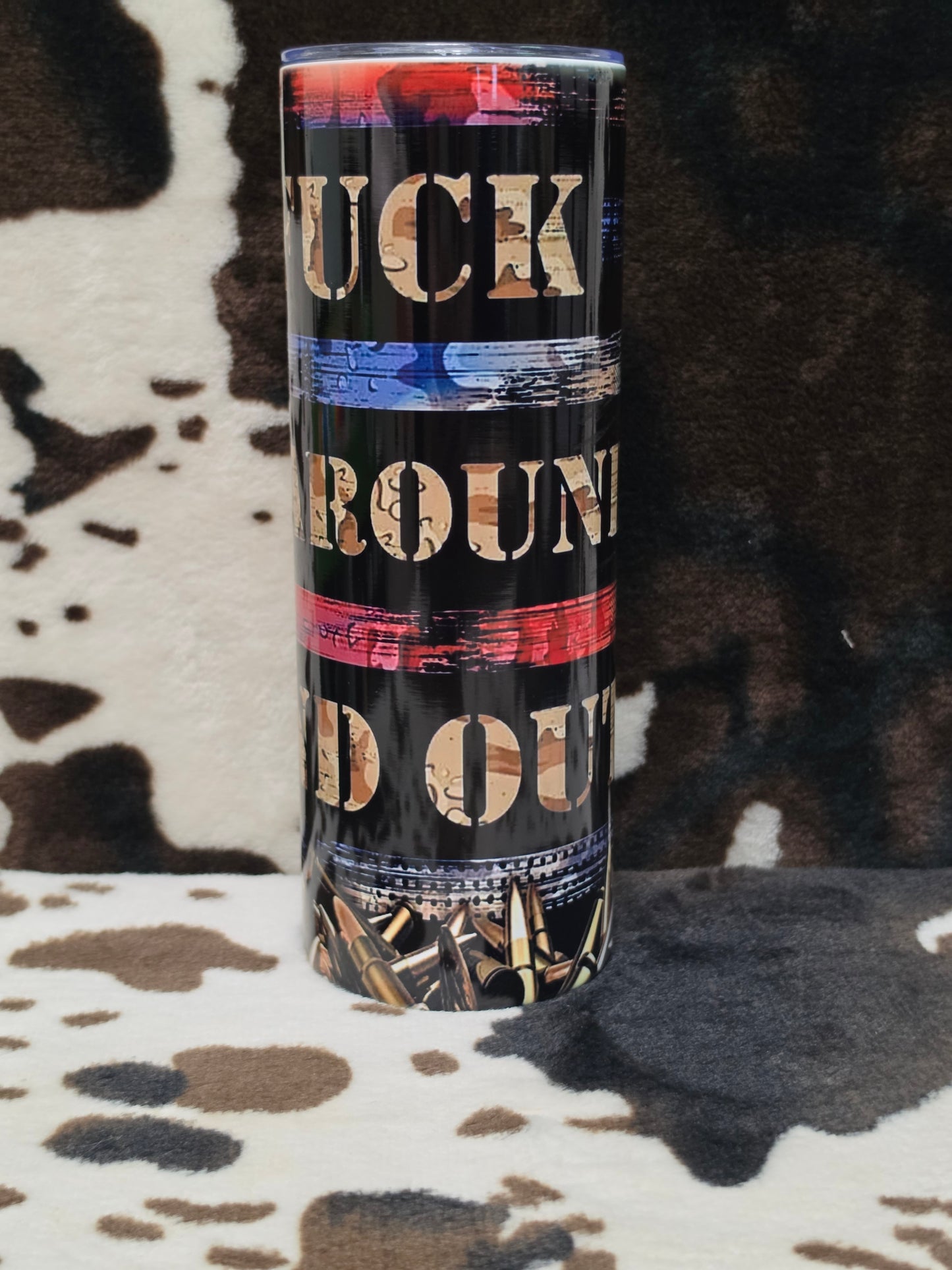 FAFO Flag 20oz Skinny Tumbler