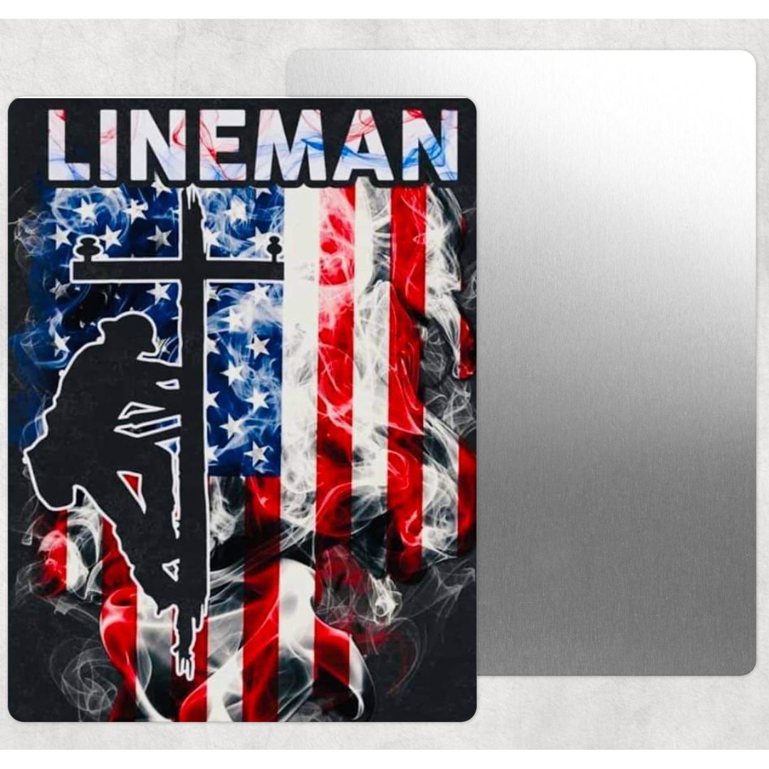 Lineman Metal Sign
