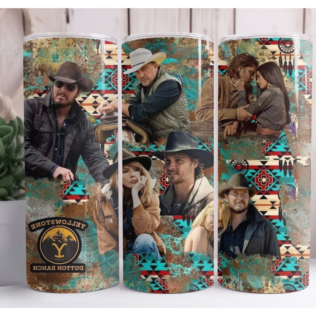 Yellowstone Collage 20oz Skinny Tumbler