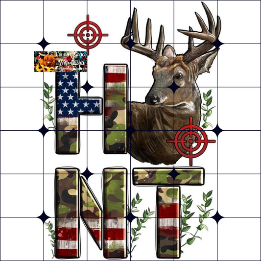 Camo Hunt Ready to Press Sublimation Transfer