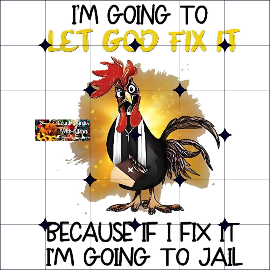 Funny Chicken Ready to Press Sublimation Transfer