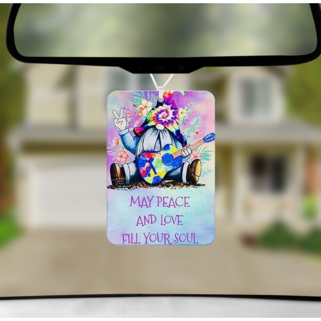Peace Gnome Unscented Car Air Freshener Freshie