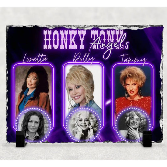 Honkey Tonk Angels Photo Rock Slate