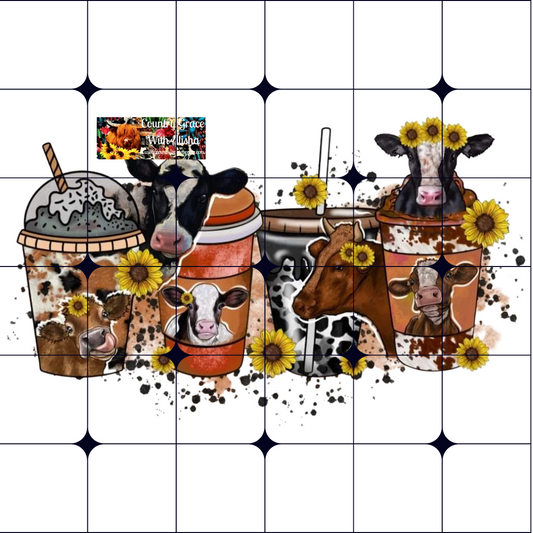 Coffee Cow Ready to Press Sublimation Transfer