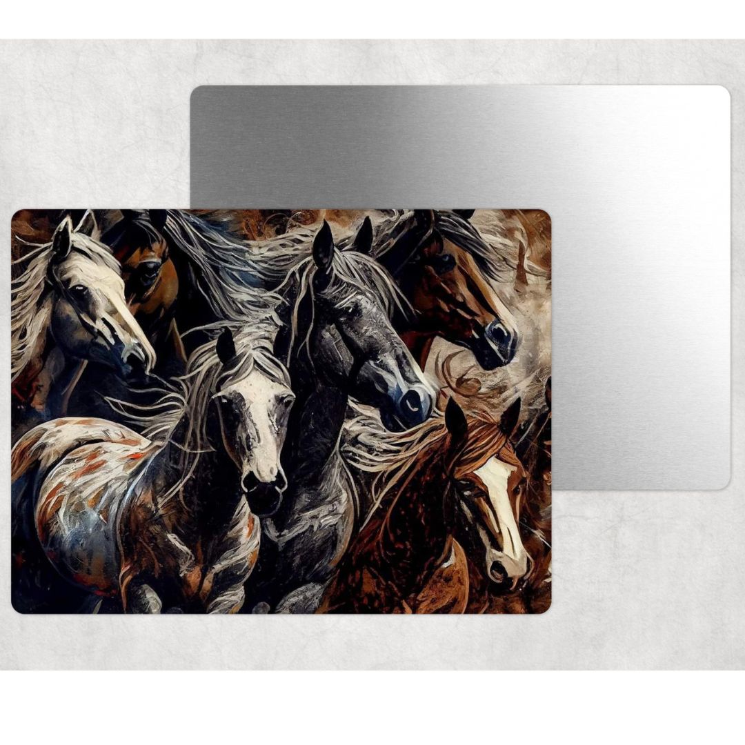 Wild Horses Metal Sign