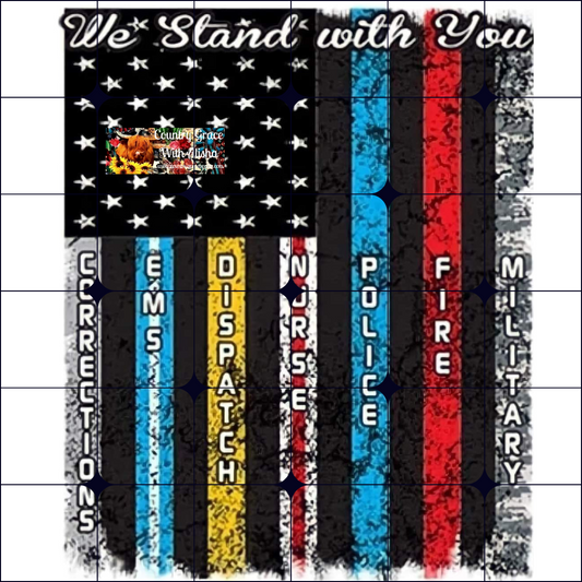 We Stand With You Ready to Press Sublimation Transfer