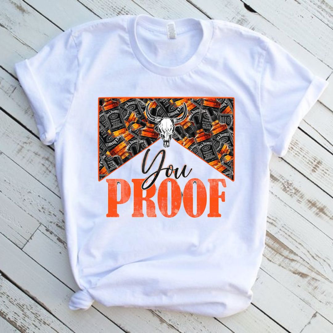 You Proof Bull Skull Graphic Tee Shirt