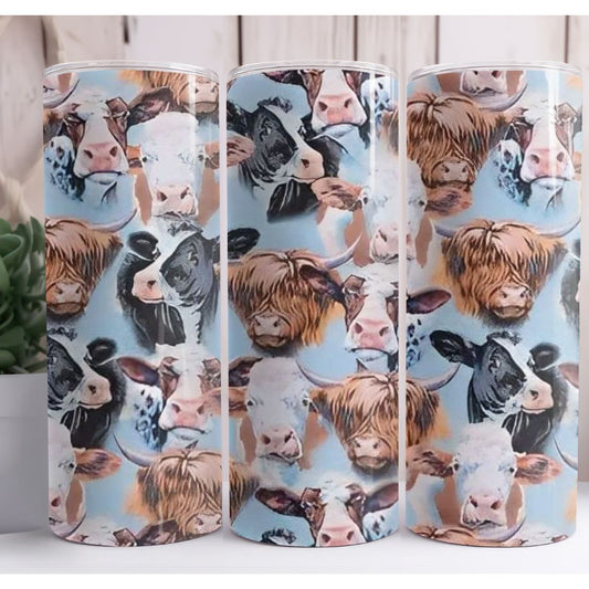 Cows Seamless Custom 20oz Skinny Tumbler