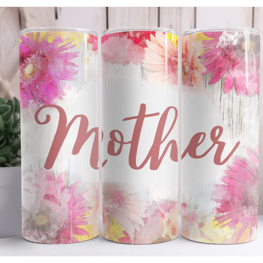 Mother Floral Custom 20oz Skinny Tumbler