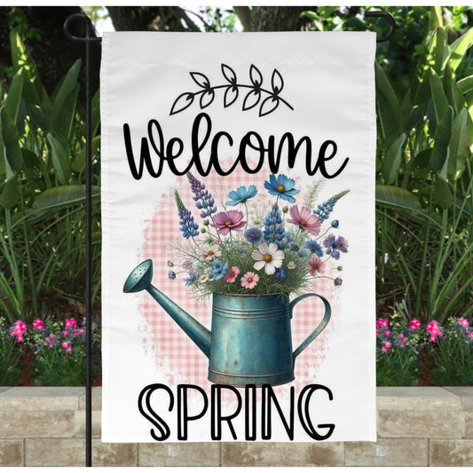 Welcome Spring Garden Flag 12x18