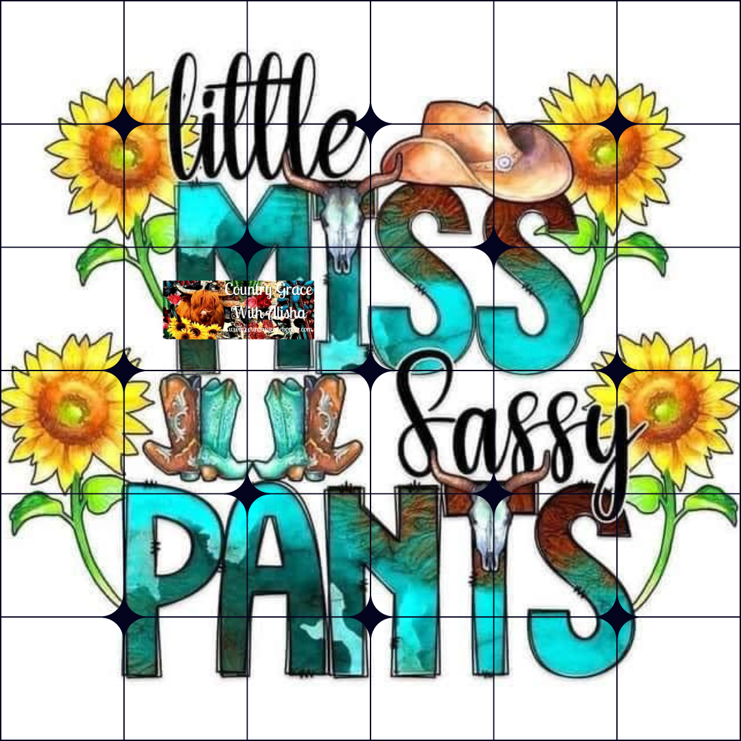 Sassy Pants Ready to Press Sublimation Transfer